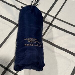 Dream tech packable 100% silk Navy Blue Bedding Sheet